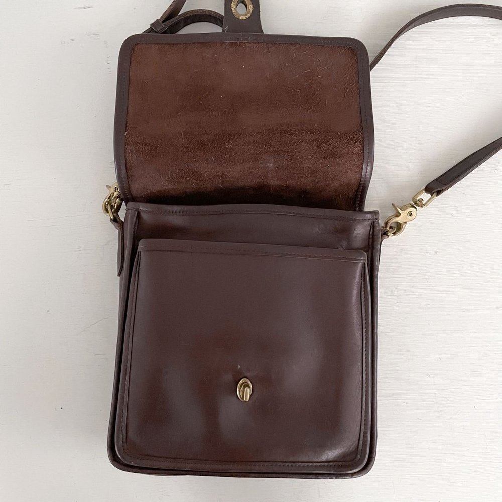 Coach 90s Vintage Brown Leather Station Crossbody Bag 5130 Costa Rica 1999 - Picture 11 of 12